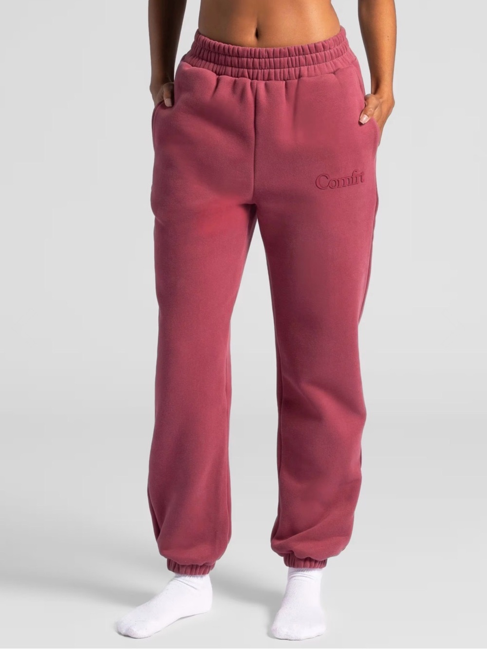 Comfrt Minimalist Sweatoants Berry size small